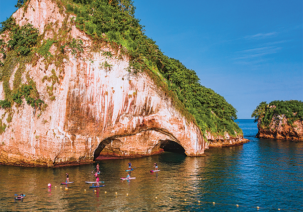 Paddle boarding at Los Arcos National Marine Park